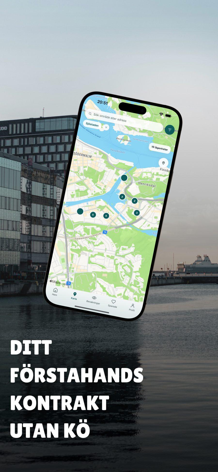 Bostadsögat i App Store: kartan över lediga hyreslägenheter