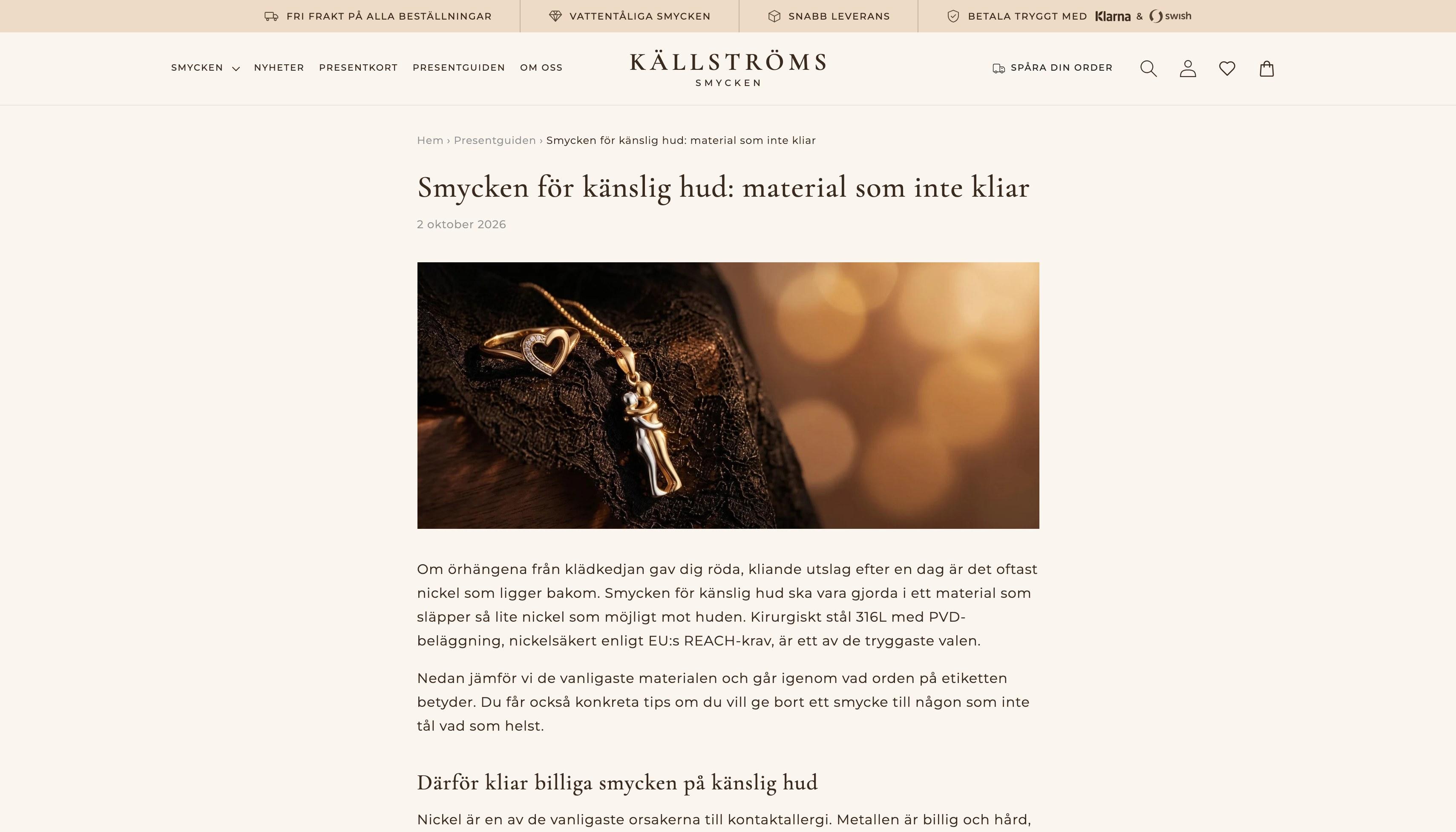 En artikel i Källströms presentguide
