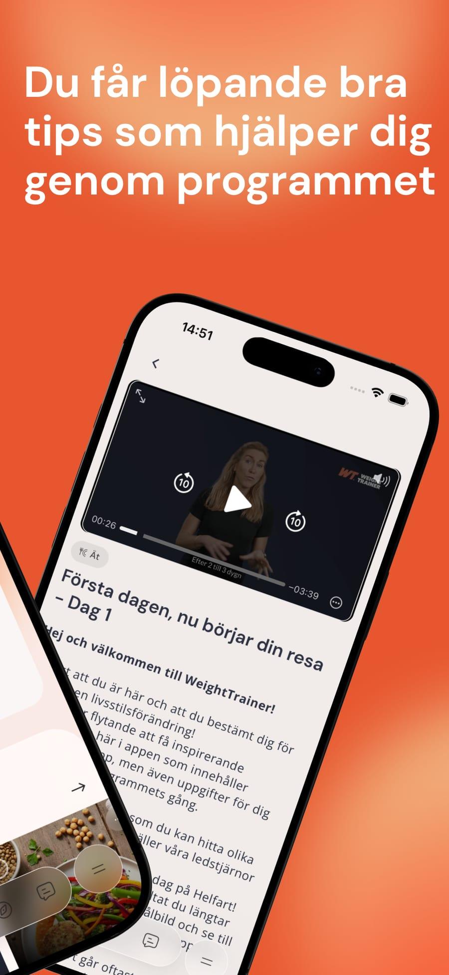 WeightTrainer on the App Store: tips throughout the programme